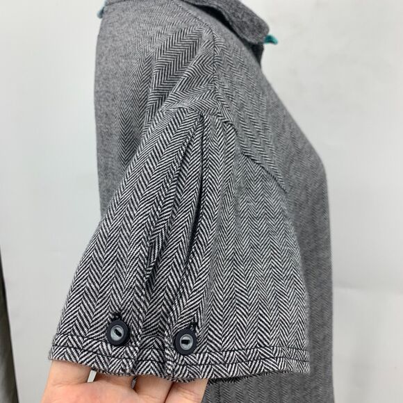 Jamie Sadock Herringbone Golf Shirt Womens S Small Short Sleeve Pleated Back - Picture 5 of 14